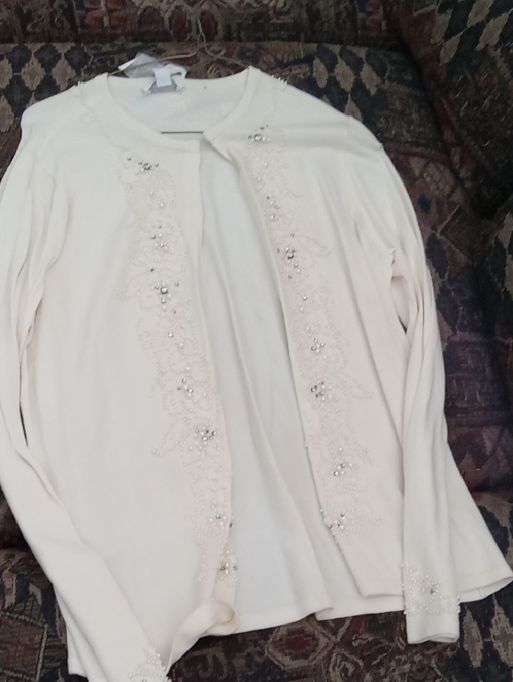 CREAM COLORED CHARTER CLUB CARDIGAN  ,BRAND NEW WITH TAGS